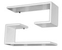 Ver imagem 1 de Prateleira Para Decoração Nicho Branco Tipo J - kit 2