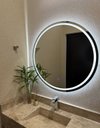 Ver imagem 5 de Espelho LED 3 Cores Redondo Banheiro Dual Touch c/ Desembaçador - 80CMX80CM 110V/220V