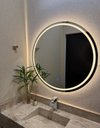 Ver imagem 6 de Espelho LED 3 Cores Redondo Banheiro Dual Touch c/ Desembaçador - 80CMX80CM 110V/220V