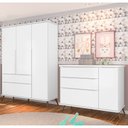 Ver imagem 2 de Cômoda Infantil Tina 110cm 100% Mdf Branco Semi Brilho - Sallar Home