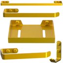 Ver imagem 1 de Kit Acessórios para Banheiro 5 Peças Dourado Fs Plus