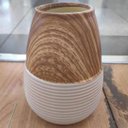 Ver imagem 4 de Vaso Decorativo Enfeite Casa Redondo Home&co Cerâmica 20x15x15cm Marrom