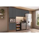 Ver imagem 1 de Cozinha Modulada Carraro Bella 3 Peças (2aéreos+1paneleiro) C3p26 Nogal/cinza-carraro