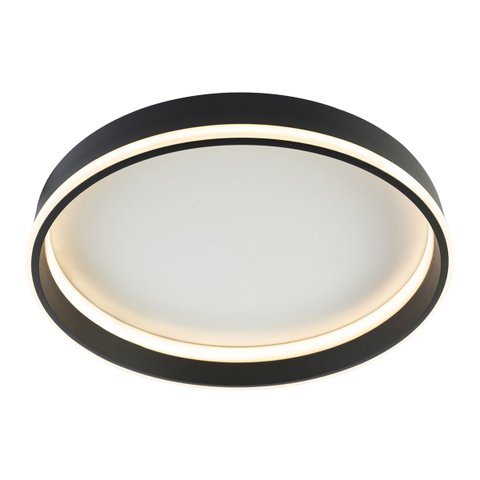 Plafon de Sobrepor Luminária de Teto LED Bello Preto Moderno Redondo 3000k 37W Bivolt