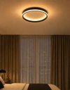 Ver imagem 2 de Plafon de Sobrepor Luminária de Teto LED Bello Preto Moderno Redondo 3000k 37W Bivolt