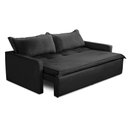 Ver imagem 7 de Sofá sem Caixa Retrátil e Reclinável 1,65m com Molas Karla Suede Preto Rover & Beato