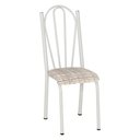Ver imagem 3 de Kit 8 Cadeiras de Cozinha Alasca Estampado Rattan Pés de Ferro Branco - Pallazio