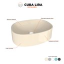 Ver imagem 1 de Cuba De Apoio Para Banheiro em Mármore Sintético Lira Areia - Cozimax