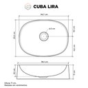 Ver imagem 3 de Cuba De Apoio Para Banheiro em Mármore Sintético Lira Areia - Cozimax