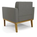 Ver imagem 5 de Kit 2 Poltronas Base de Madeira Fixa Castanho Elisa Suede D03 - D’Rossi Grafite