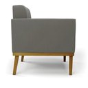 Ver imagem 4 de Kit 2 Poltronas Base de Madeira Fixa Castanho Elisa Suede D03 - D’Rossi Grafite