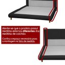 Ver imagem 2 de Base Cama Box Quarto de Casal 153cm Orgânica Napoli Bouclê Preto