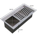 Ver imagem 3 de Calha Gourmet Escorredor Inox Tamanho 19x38 Cm Ecosul