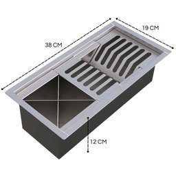 Calha Gourmet Escorredor Inox Tamanho 19x38 Cm Ecosul - 3