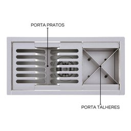 Calha Gourmet Escorredor Inox Tamanho 19x38 Cm Ecosul - 4