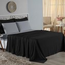 Ver imagem 1 de Jogo Cama King Nobre 4 Peças Lençol Elástico 30cm Altura 100% Algodão Preto Cinza