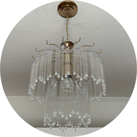 Lustre Pendente para sala de cristal Vidro