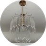 Lustre Pendente para sala de cristal Vidro - 1