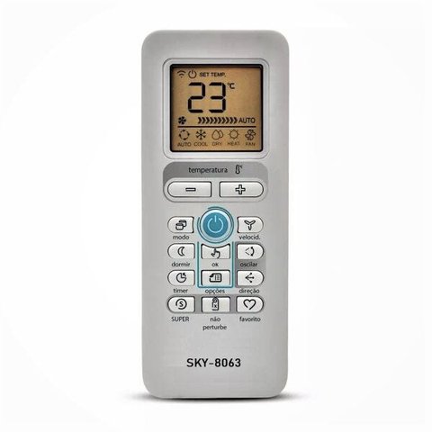 CONTROLE REMOTO para Ar-Condicionado SPLIT HI-WAL INVERTER SPRINGER MIDEA