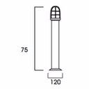 Ver imagem 2 de Balizador Sobrepor Externo com Grade Oval 75cm Germany