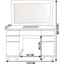 Ver imagem 5 de Penteadeira Camarim Clean Com Led Espelho Pés Madeira Branco Com Amadeiradomo