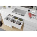 Ver imagem 3 de Penteadeira Camarim Clean Com Led Espelho Pés Madeira Branco Acetinadomo