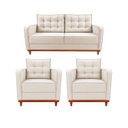 Ver imagem 2 de Kit Sofá 2 Lugares e 2 Poltronas Luxo Moderno Sala de Estar Samuel
