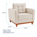 Ver imagem 4 de Kit Sofá 2 Lugares e 2 Poltronas Luxo Moderno Sala de Estar Samuel