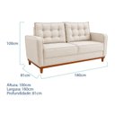 Ver imagem 3 de Kit Sofá 2 Lugares e 2 Poltronas Luxo Moderno Sala de Estar Samuel