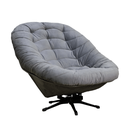 Ver imagem 2 de Poltrona Argos Balanço e Giratória Veludo - Grafite