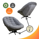 Ver imagem 4 de Poltrona Argos Balanço e Giratória Veludo - Grafite