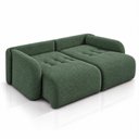 Ver imagem 3 de Sofá Cama Casal Retrátil e Reclinável 3 Lugares Verde Musgo Uruguai 216cm