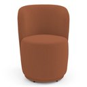Ver imagem 5 de Poltrona Decorativa com Puff Orgânico Molly Bouclê Terracota - Desk Design