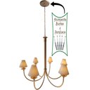 Ver imagem 3 de Lustre Rustico Simples 6l Artesanal Área Gourmet com Cúpulas