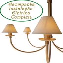 Ver imagem 5 de Lustre Rustico Simples 6l Artesanal Área Gourmet com Cúpulas