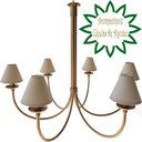 Ver imagem 4 de Lustre Rustico Simples 6l Artesanal Área Gourmet com Cúpulas