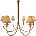 Ver imagem 1 de Lustre Rustico Simples 6l Artesanal Área Gourmet com Cúpulas