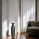 Ver imagem 4 de Vaso de Chão Grande de Cerâmica para Decoração de Sala Madri Verde Lúpulo