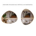 Ver imagem 3 de Espelho Orgânico com Moldura em Metal Quarto Sala Hall 70x60 Cm