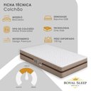 Ver imagem 2 de Cama Box Solteiro Sintético + Colchão Molas Ensacadas Royal Sleep Bioclassic 88x188x59 Cor:Bege