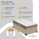 Ver mais imagens de Cama Box Solteiro Sintético + Colchão Molas Ensacadas Royal Sleep Bioclassic 88x188x59 Cor:Bege