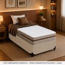 Ver imagem 6 de Cama Box Solteiro Sintético + Colchão Molas Ensacadas Royal Sleep Bioclassic 88x188x59 Cor:Bege