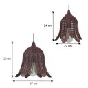 Ver imagem 6 de Lustre Pendente Para Sala Pé direito Alto Duplo Flora Marrom