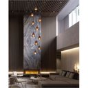 Ver imagem 7 de Lustre Pendente Para Sala Pé direito Alto Duplo Flora Marrom
