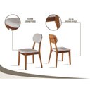 Ver imagem 2 de Kit 2 Cadeiras Dalia Madeira Maciça Tauari e Linho Prata