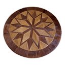 Ver imagem 2 de Tapete de Couro Natural Mandala Angus Vermelho 1,60 M de Diametro,