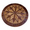 Tapete de Couro Natural Mandala Angus Vermelho 1,60 M de Diametro, - 1