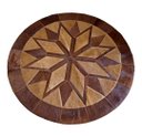 Ver imagem 2 de Tapete de Couro Natural Mandala Angus Vermelho 1,60 M de Diametro,