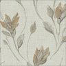 Papel de Parede Immagina 2609 Floral Cinza Marrom Vinilico - 1