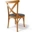 Ver imagem 2 de Kit 02 Cadeiras para Sala de Jantar e Estar Living Estofada Ávila L02 Linho Cinza Escuro - Lyam